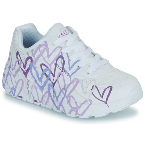 Skechers Uno Lite - Spread The Love - Meisjes Sneakers - Wit