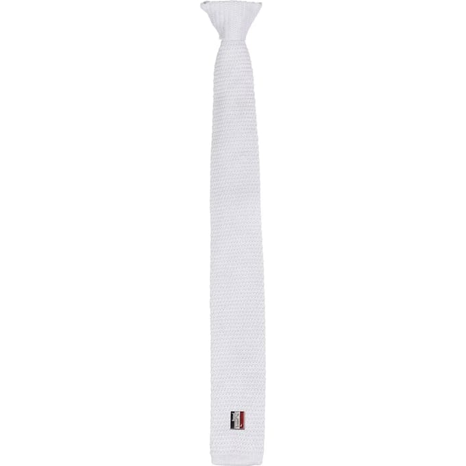 Kingsland - Stropdas - Heren - met Clip - Wit - Onesize