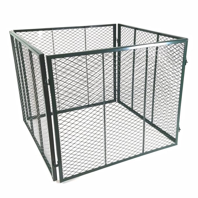 Metaal Compostbak 80 x 80 x 70 cm - Duurzaam, Handige Composteer Oplossing voor Tuin Afval - 448 L Volume