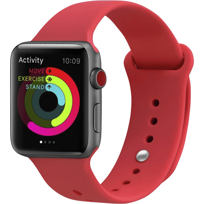 Mocaa Apple Watch Siliconen Horlogebandje 41-42mm Rood