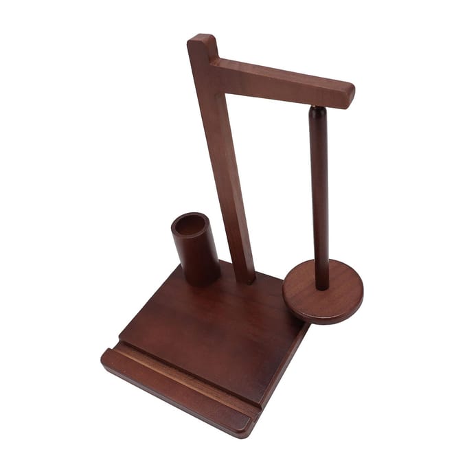 Porte-pelote Multifonctionnel Magnétique en Bois Support de Rangement pour Laine à Tricoter Porte-téléphone black