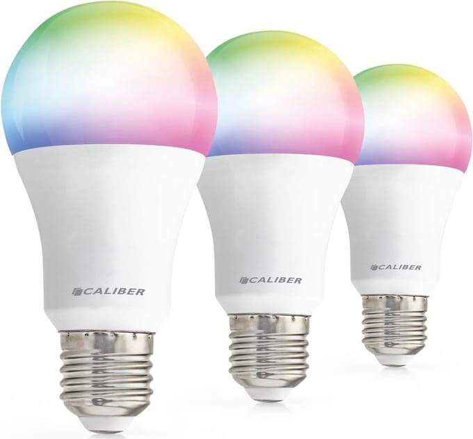 Caliber HBT-E27-3PACK - 3 slimme lampen (E27) - RGB en Wit - Bluetooth Mesh