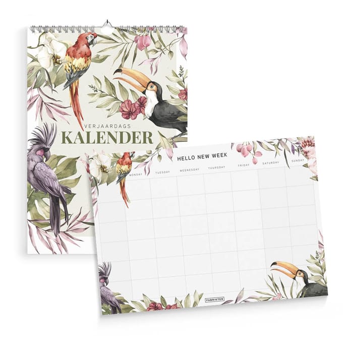 Fabrikten Bundel Tropisch - Kalender + Weekplanner A4