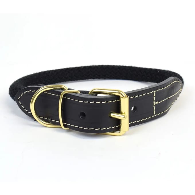 Duvo+ EXPLOR Forest Halsband Nylon Zwart M - 41-49cm/14mm