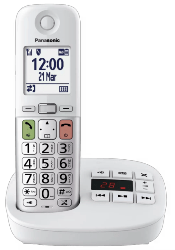 PANASONIC KX-TGU430EXW Senioren dect telefoon met 1 handset en antwoordapparaat, wit