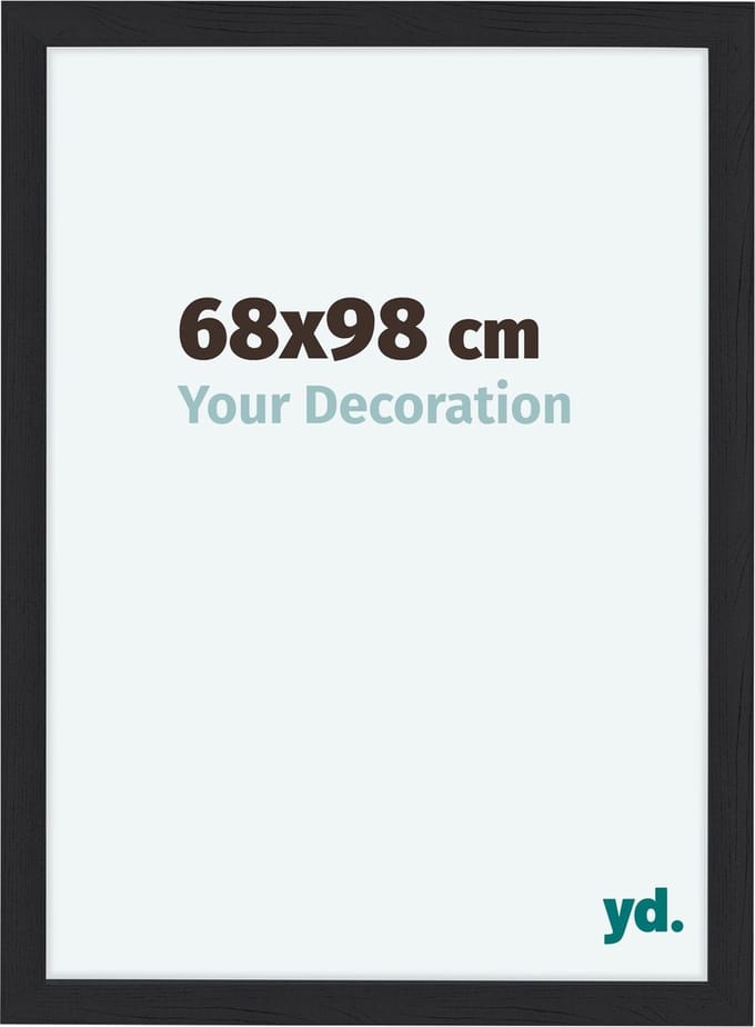 Your Decoration - Fotolijst 68x98 cm - MDF - Zwart Houtnerf - Como