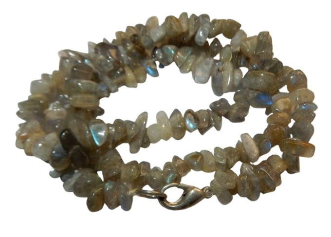 Labradoriet Split Collier 45 cm.