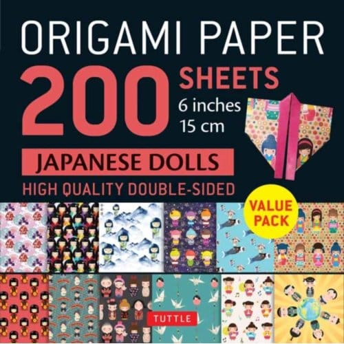 Origami Paper 200 Sheets Japanese Dolls 6" (15 Cm)