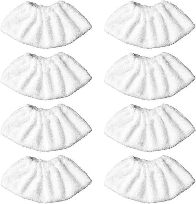 Moppen Doeken - Stoomreiniger Pads - Vloeren Reinigen - Kwaliteit Microvezel - Set Van 4 - Wit Zwart