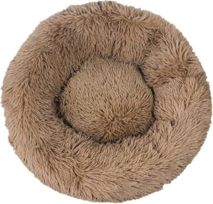 Topmast Fluffy Donut - Dierenmand - Donut Hondenmand - Camel - 100 cm - AKTIE