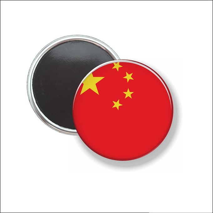 Button Met Magneet 58 MM - Vlag China - NIET VOOR KLEDING