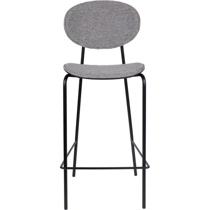 Housecraft Living Donny Barkrukken rugleuning 66 cm Grijs - Set van 2