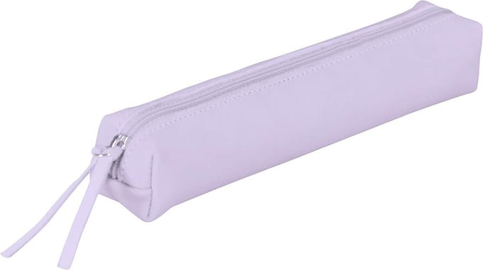 Leren etui slim 19,5 x 2,5 x 4 cm in lila