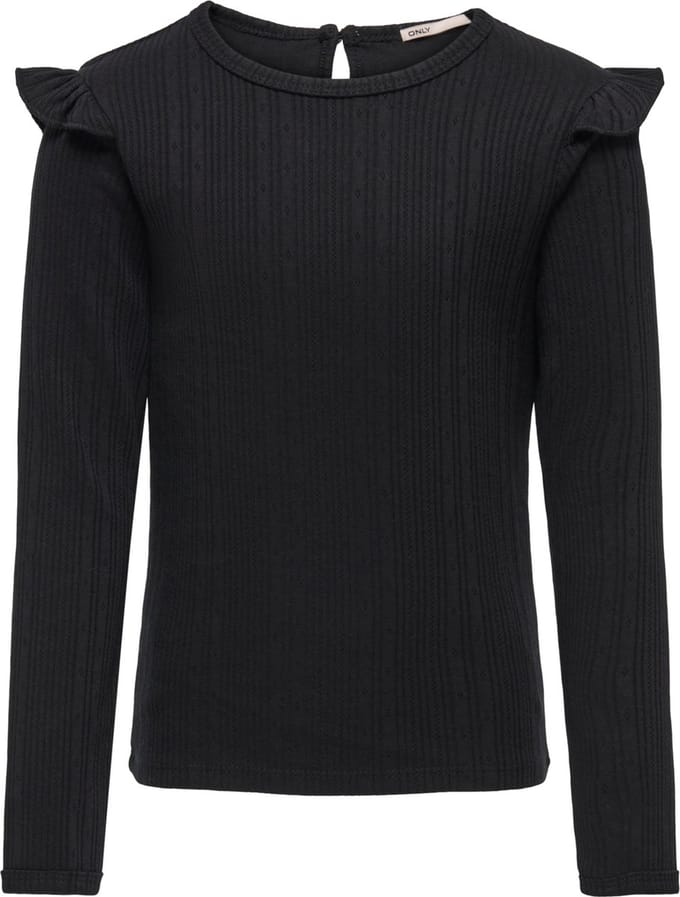 ONLY KOGMIMI LS FRILL TEE WVN Dames T-shirt - Maat 158