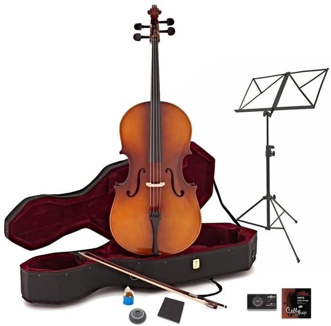 Studie 3/4 Cello, Antieke Fade met Beginnerspakket