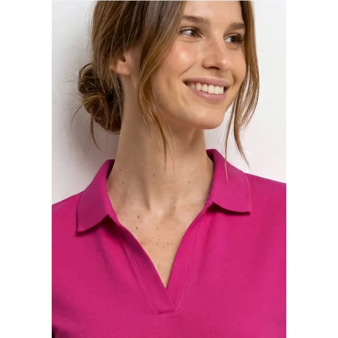 Poloshirt met korte mouwen en gespleten hals