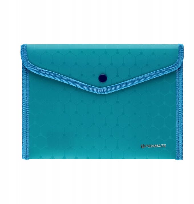 Penmate A5 Lux Kaart met Drukknoop - Sterk Blauw