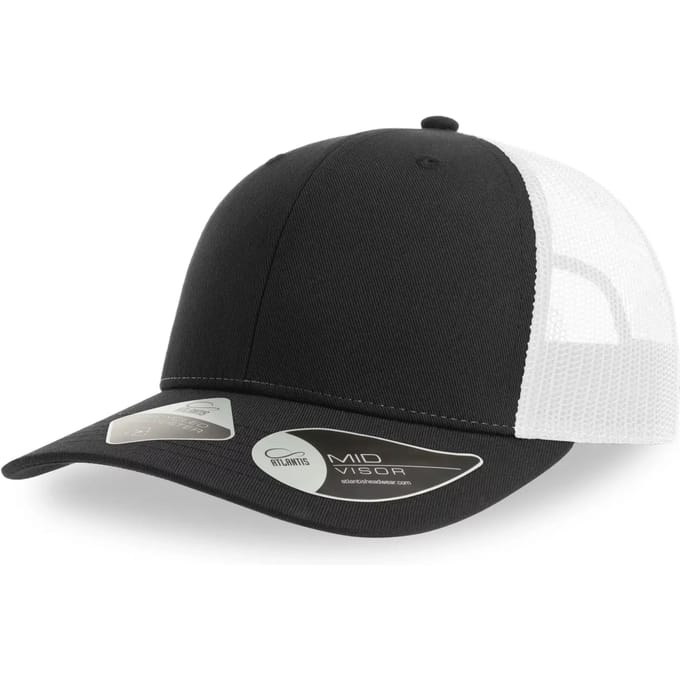 Atlantis Headwear Bryce Cap AT106 - Black/White - One size