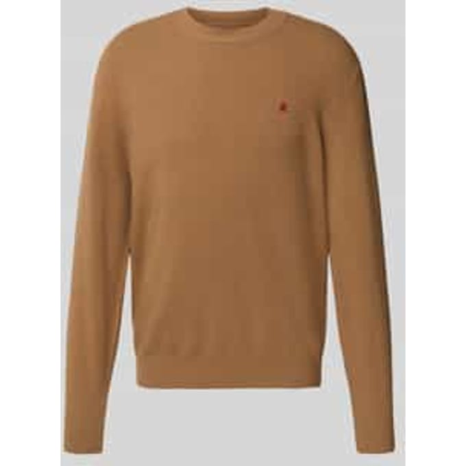 Gebreide pullover van mix van lanawol met ronde hals
