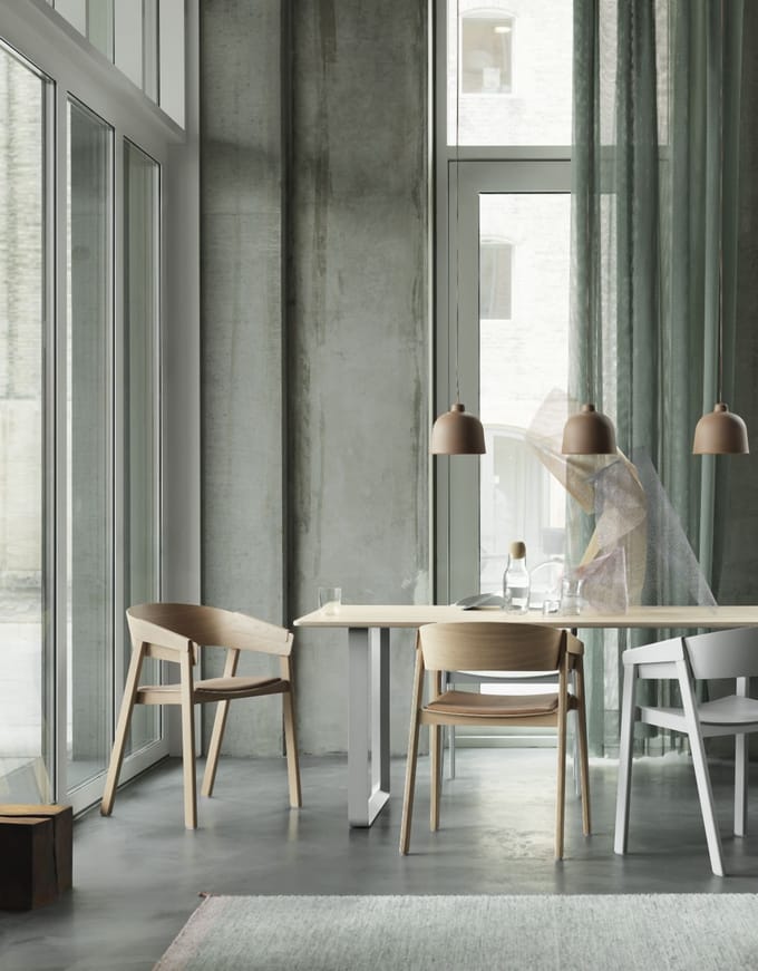 Muuto - Cover stoel met leerbekleding - Leer cognac - bruin