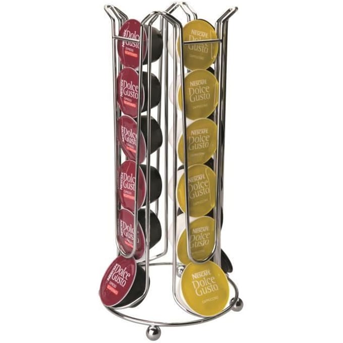 Ibili - Dolce Gusto Capsulehouder, 24 Capsules, Verchroomd Staal