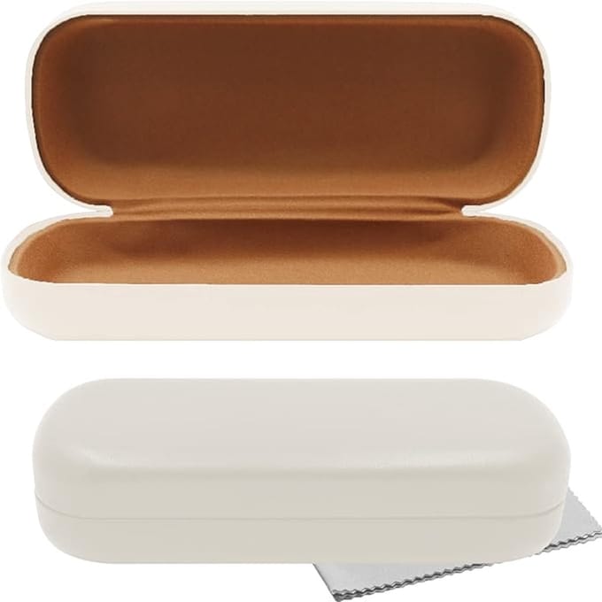Famanu – Hardcase brillenkoker Softtouch – Inclusief microvezeldoek – Beige