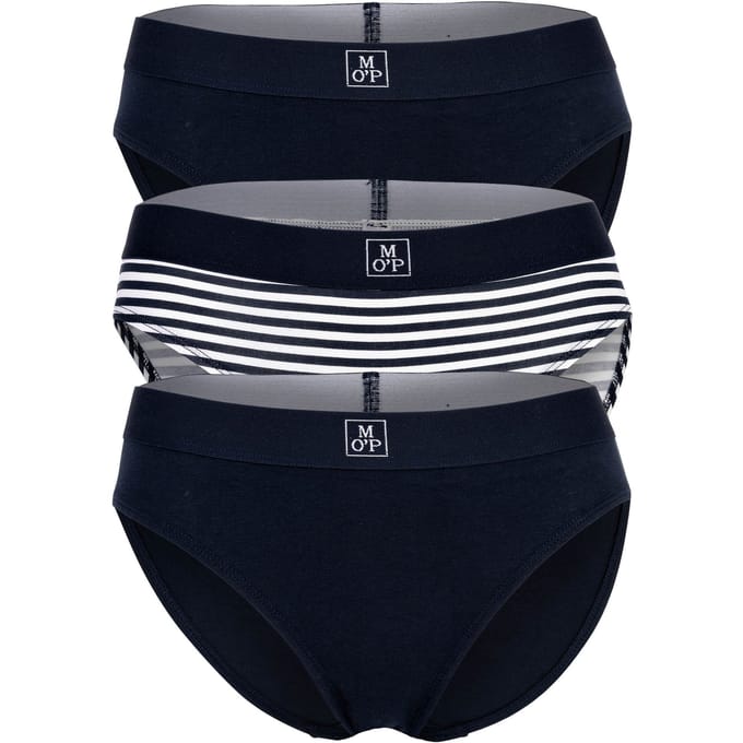 Slip met elastische band met logo in een set van 3 stuks