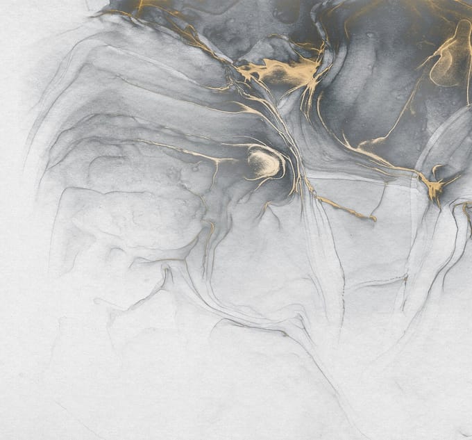 Fotobehang - Ink Gold Fluid 300x280cm - Vliesbehang