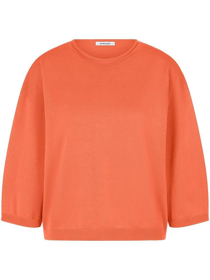 Trui ronde hals gemaakt 100% SUPIMA® katoe Van Peter Hahn oranje