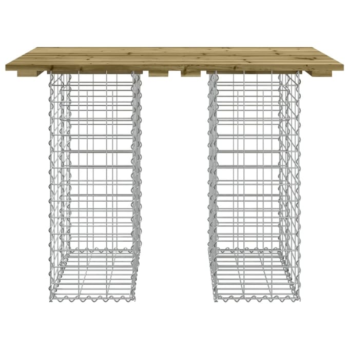 vidaXL - Tuintafel - schanskorfontwerp - 100x70x72 - cm - geïmpregneerd - hout