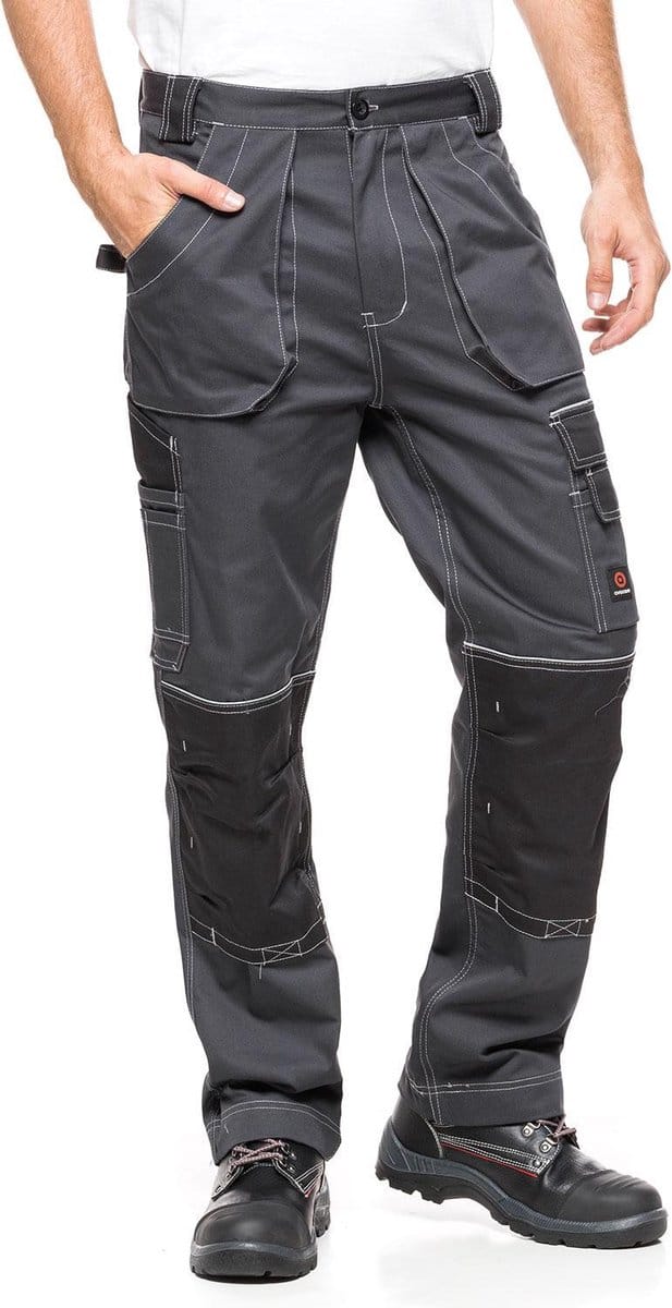 Avacore - Werkbroek met een tailleomtrek- Grijs met Zwart - Maat 54