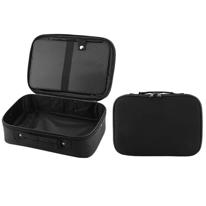 Sac de rangement professionnel en cuir PU pour ciseaux de coiffure black