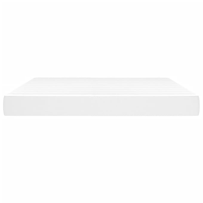 vidaXL - Pocketveringmatras - medium - 160x200x20 - cm - kunstleer - wit