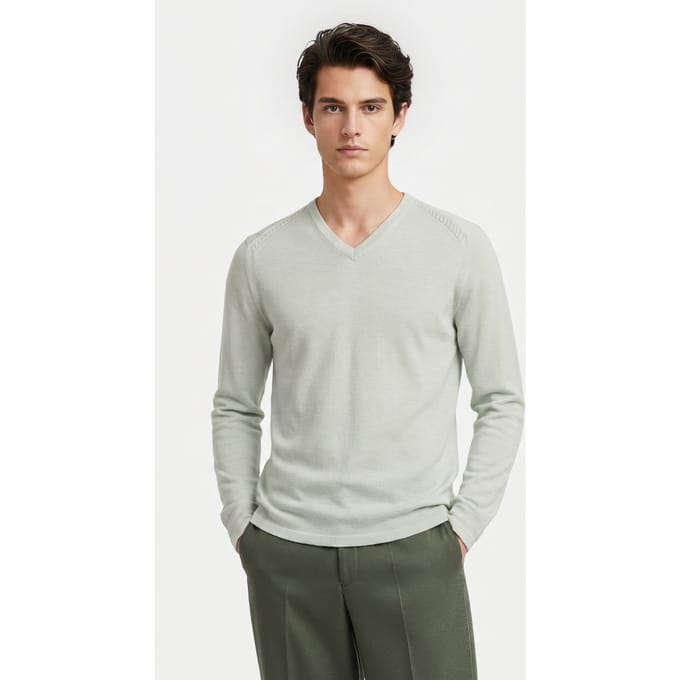Brooks Brothers V-neck Organic Cotton Teal Größe: M | Pullover Outlet | Herren | Cyan