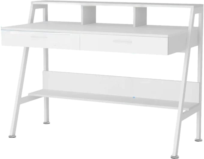 Bureau voor thuis - Met 2 lades - 120 cm - Wit - Computerbureau - Voor volwassenen - Dames