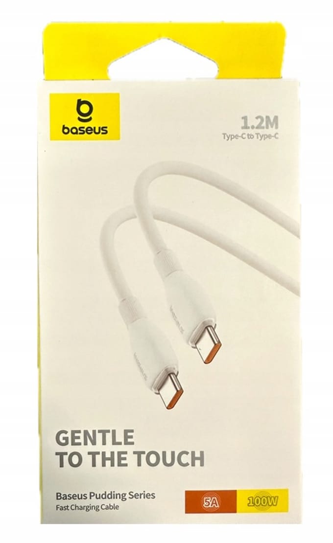 Baseus USB-C naar USB-C Kabel 1,2m Wit - Snel Laden