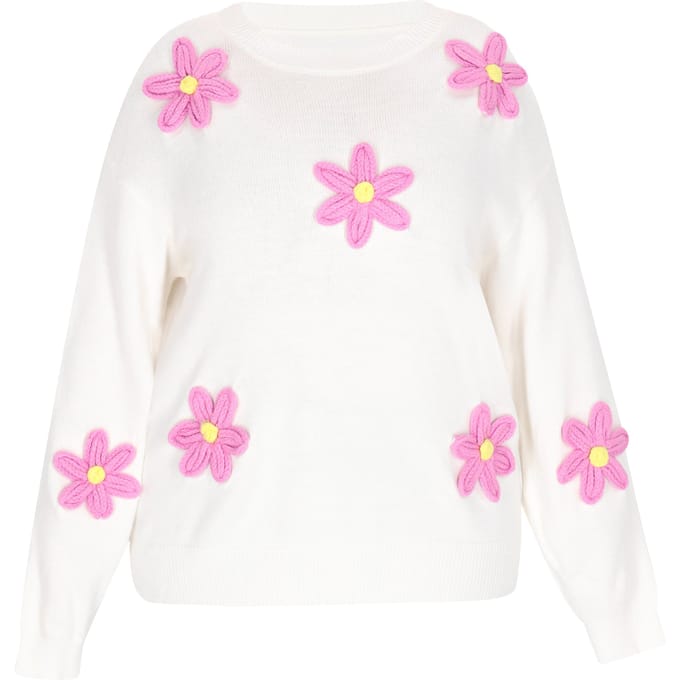 Mymo Plus Size Trui vrouwen wit