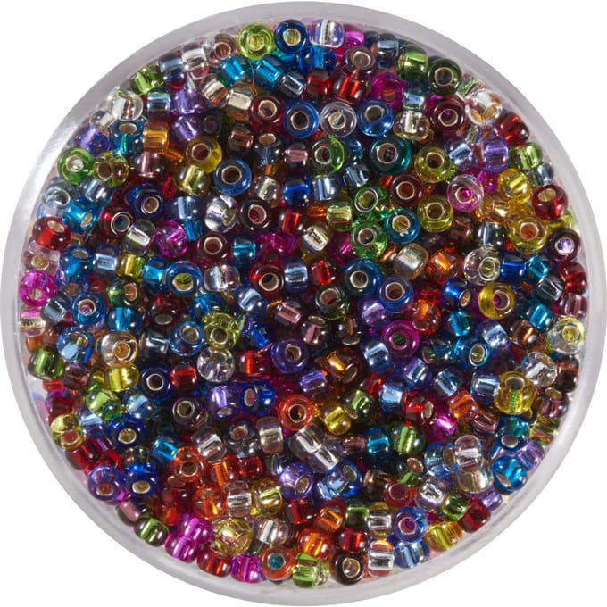9660-844 Jap. Miyukirocailles - 2,2mm - Mix silverlined - 12 gram