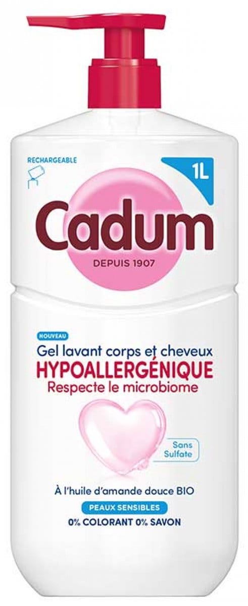 Cadum Hypoallergene Wasgel voor Lichaam en Haar 1 L