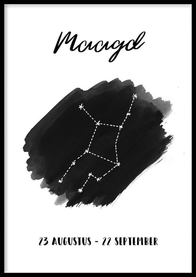 Sterrenbeeld maagd Poster - 30x40cm – WALLLL