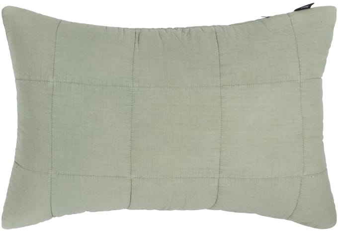 Linolux Kussenhoes Blocks Stonewashed Mineral Green 40x60