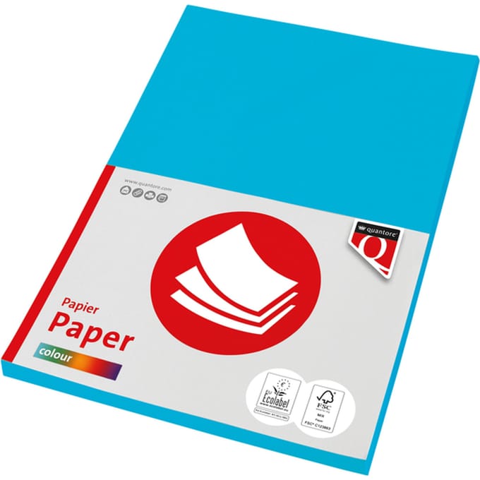 Kopieerpapier Quantore Colour A4 160gr azuurblauw 50 vel