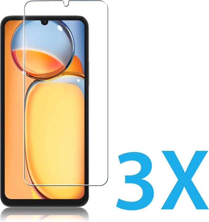 Glasplaatje Geschikt voor: Xiaomi Redmi 13C / Poco C65 - 3x Screenprotector - screen protector - glas - bescherm - beschermglas