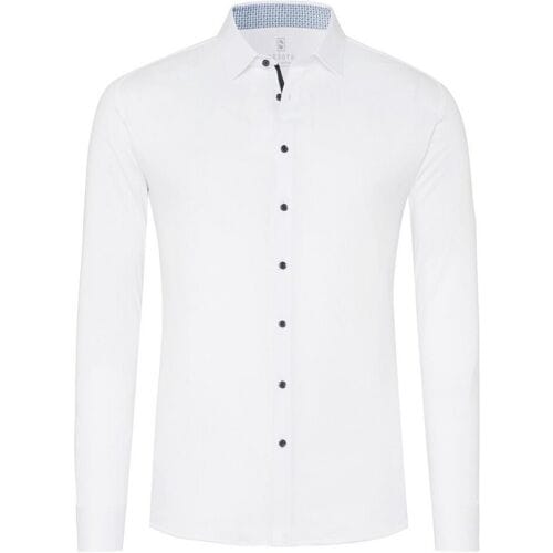 Desoto Overhemd Solid Color Casual Kent Wit / male