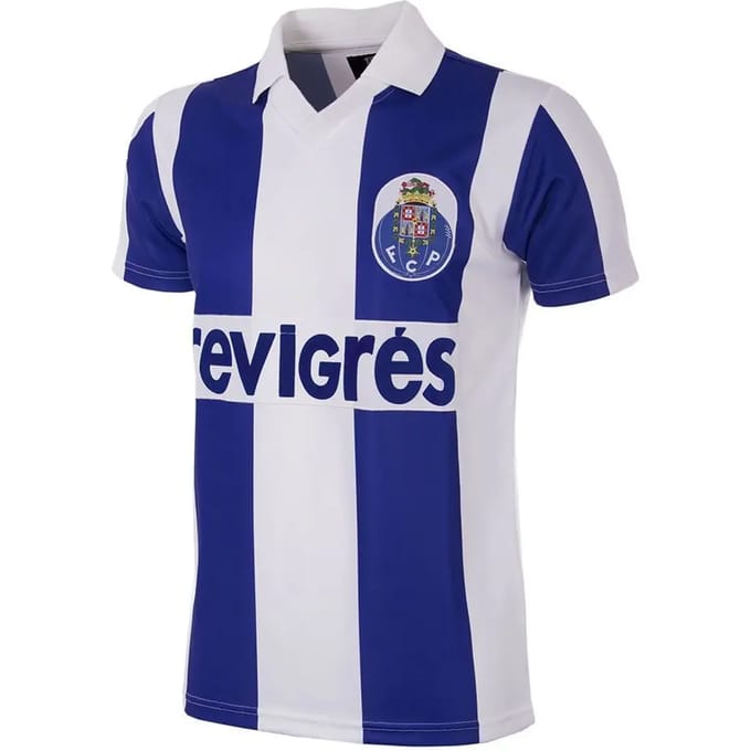 COPA - FC Porto 1986/87 Retro Voetbalshirt - Heren - Wit - Blauw - L