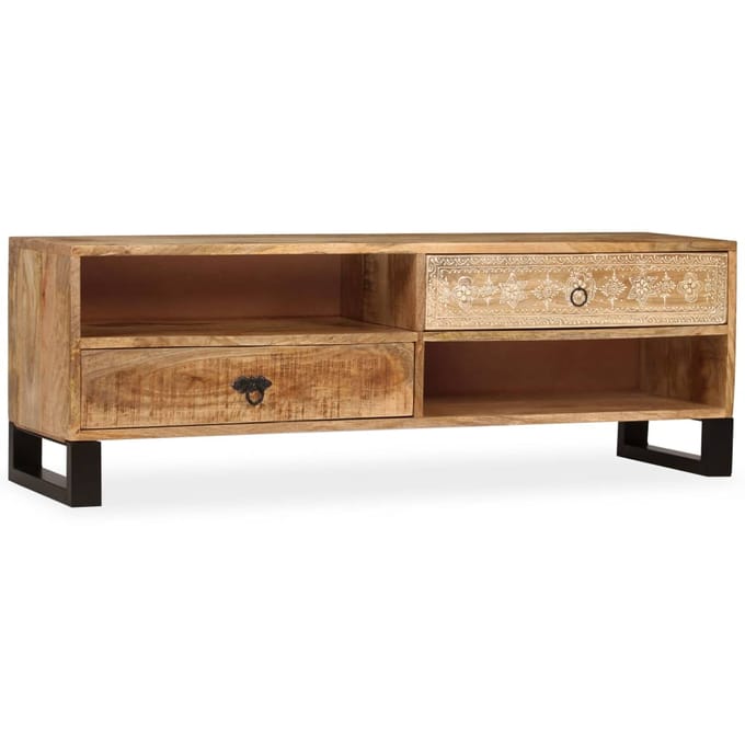 vidaXL - Tv-meubel - 120x30x40 - cm - massief - mangohout