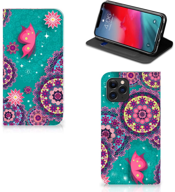 Apple iPhone 11 Pro Bookcase Cirkels en Vlinders