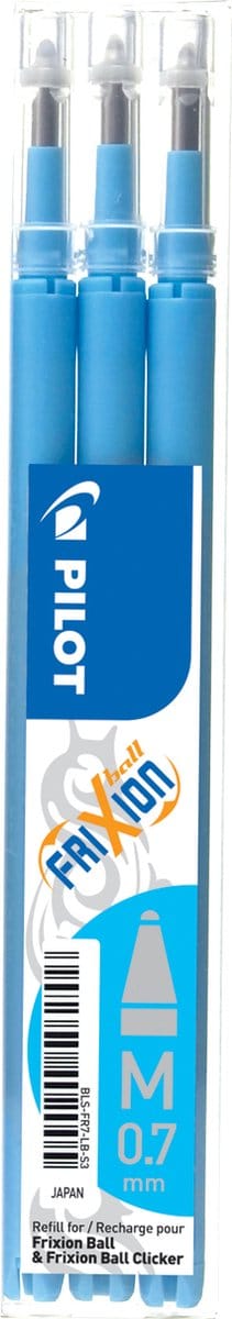 Rollerpenvulling PILOT Frixion lichtblauw 0.35mm - 3 stuks