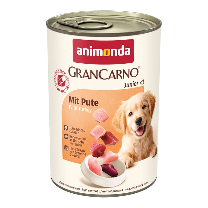 12x400g Junior: met Kalkoen Animonda GranCarno Hondenvoer