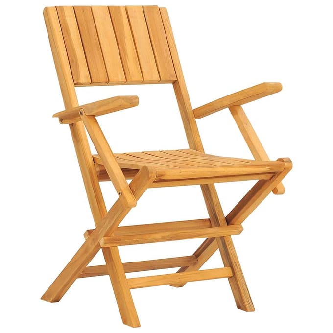 vidaXL - Opklapbare - stoelen, - 2 - stuks, - 55x61x90 - cm, - massief - teakhout
